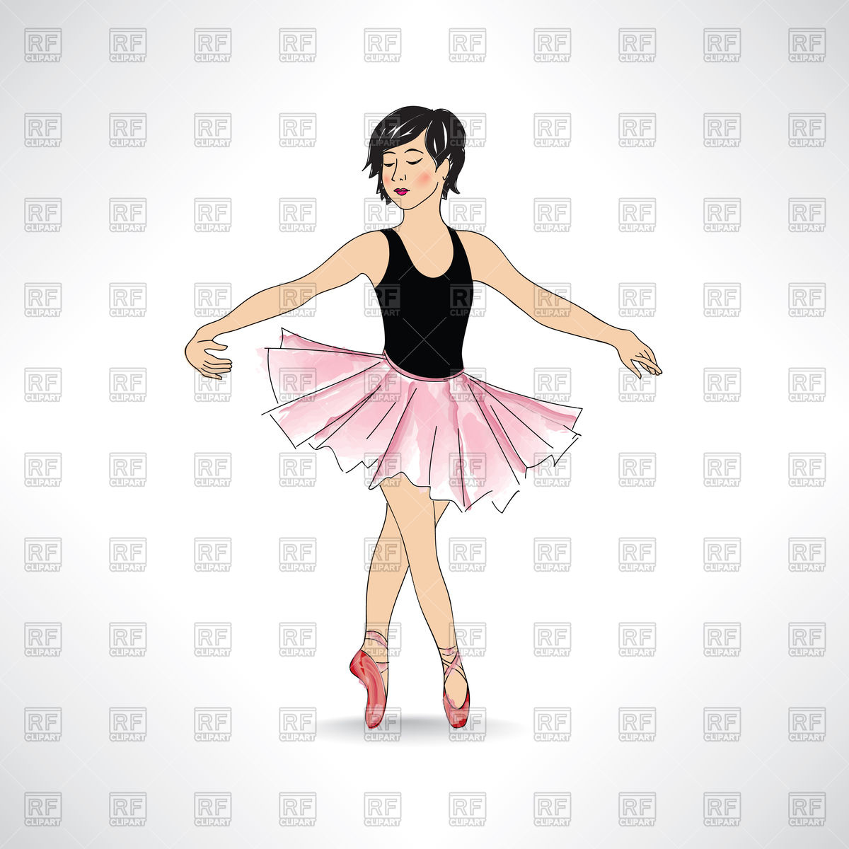 Little ballerina Stock Vector Image.