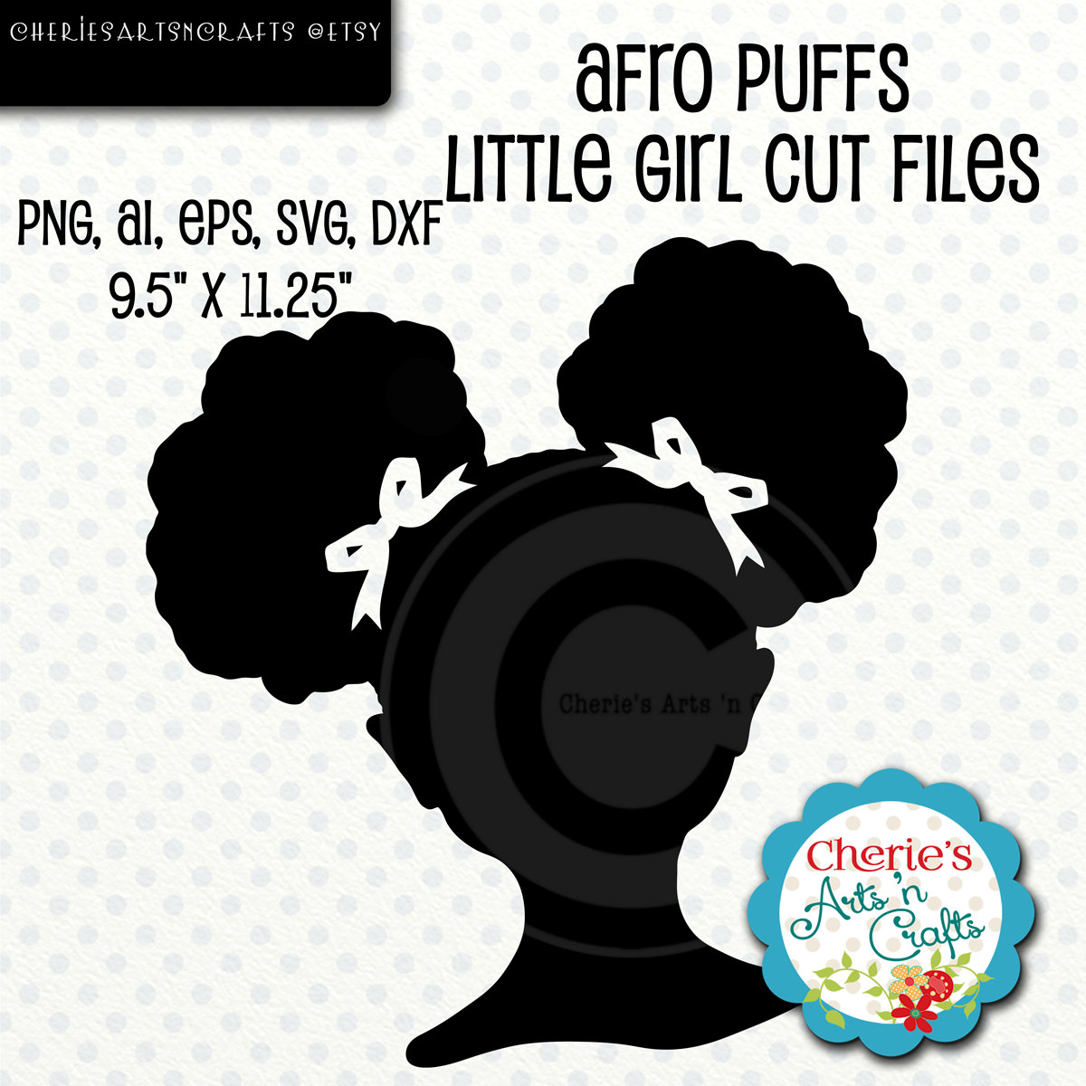 Little black girl afro puffs silhouette clipart 20 free 