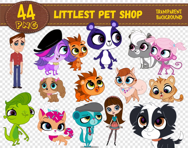 Littlest Pet Shop Clipart, Littlest Pet Shop characters, Littlest Pet Shop  png, printable, digital clipart, digital print, Instant Download.