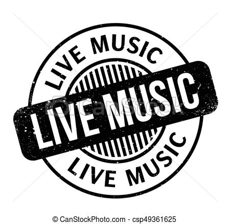 Live Music rubber stamp.