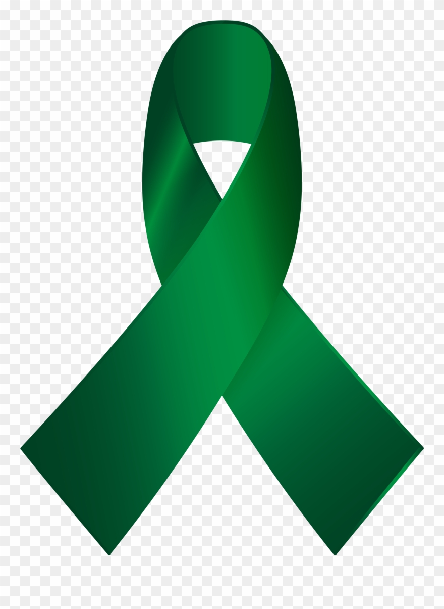 Green Awareness Ribbon Png Clip Art.