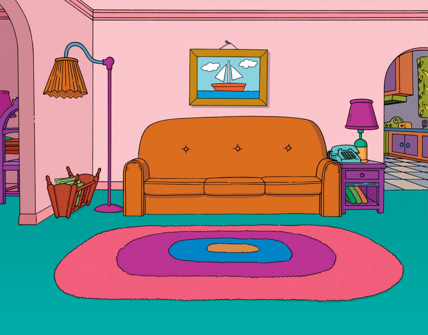cartoon living room clipart