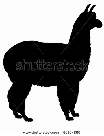 "llama Silhouette" Stock Images, Royalty.