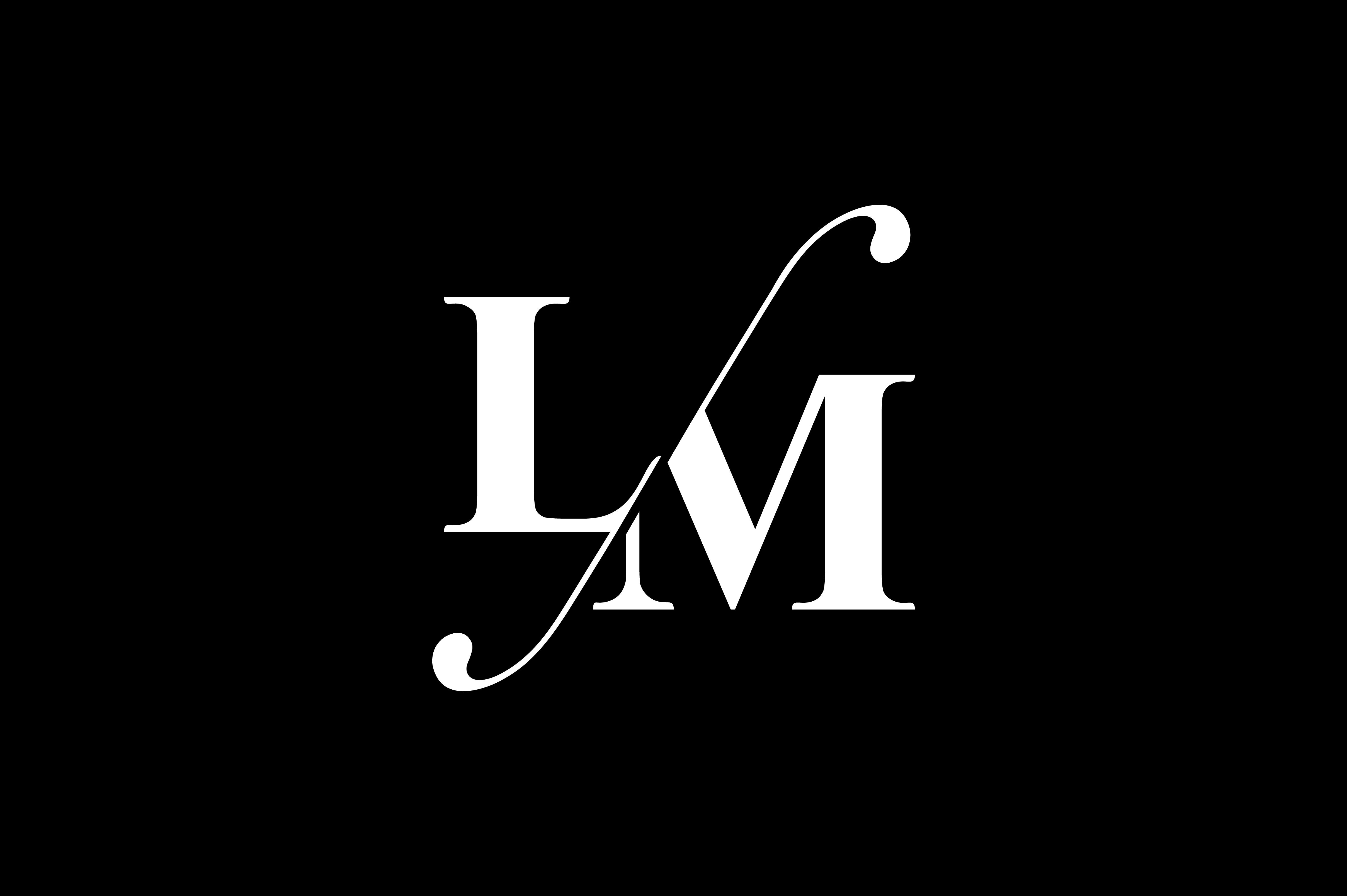 LM Monogram Logo design By Vectorseller.