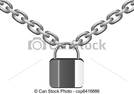 metal chain and lock.