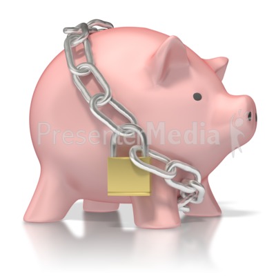 Piggy Bank Locked Up.