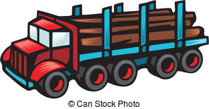 Logging truck Clipart Vector Graphics. 372 Logging truck EPS.