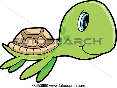 Loggerhead Sea Turtle Clipart.