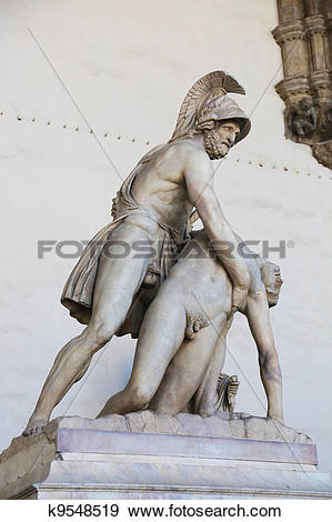 Stock Photograph of Menelaus Patroclus Loggia dei Lanzi k9548519.