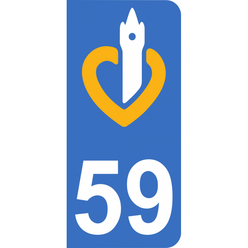 Autocollants 59 avec logo officiel région Nord.