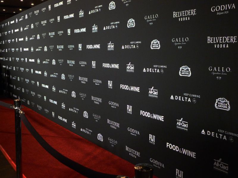 Step and Repeat background for party or wedding guests.