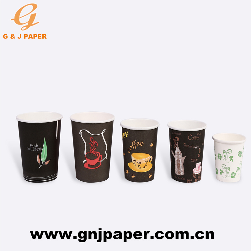 [Hot Item] Good Quality Compostable Disposable Logo Printed Paper Coffee  Cups.