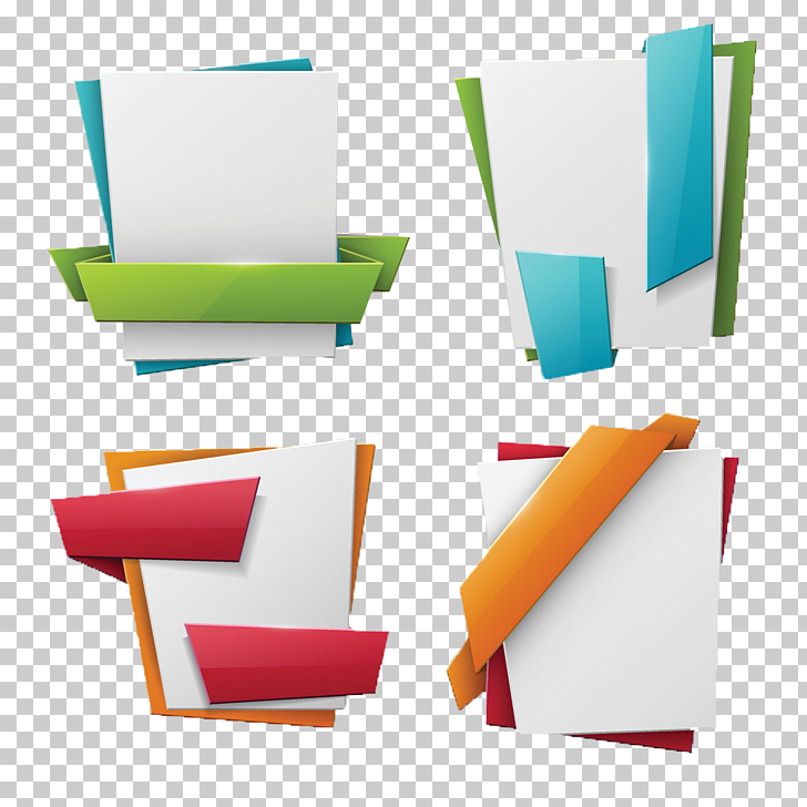 Web banner, Creative Box design templates, file folders PNG.