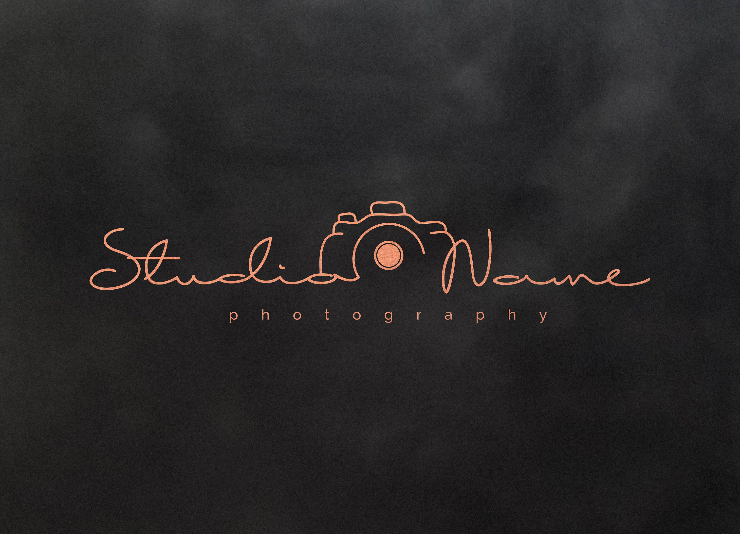 Photography Modern Camera Logo (With Multiple Foil Colors.