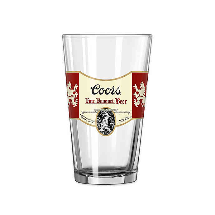 Coors Retro Banquet Beer Pub Pint Glasses (Set of 2).