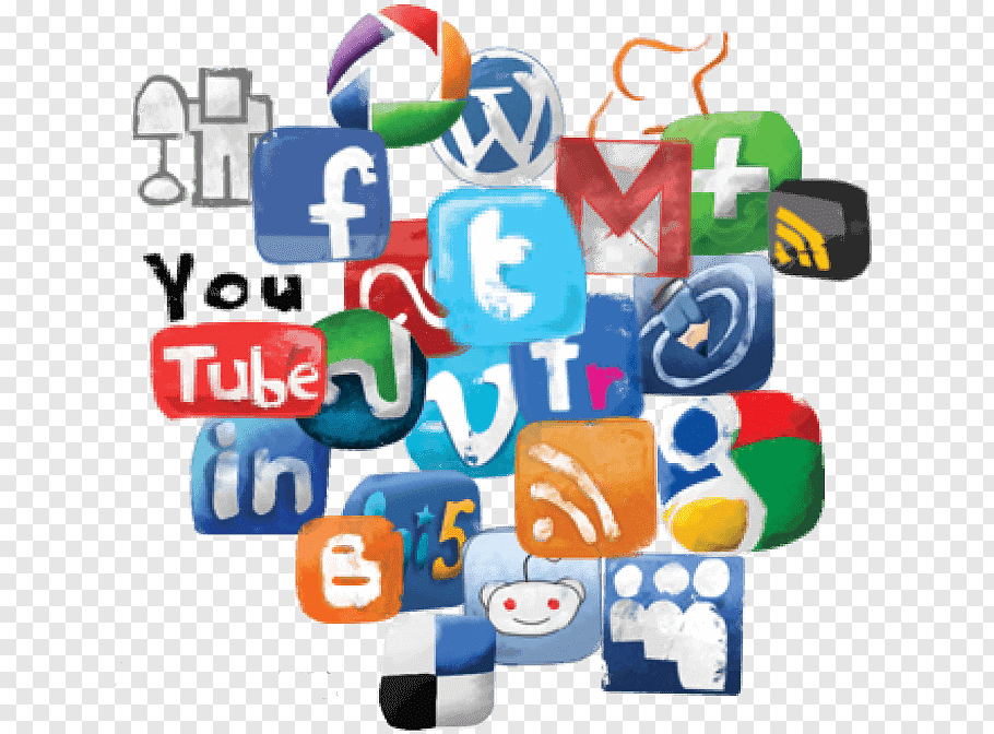Assorted logos, Social media Social network, media free png.
