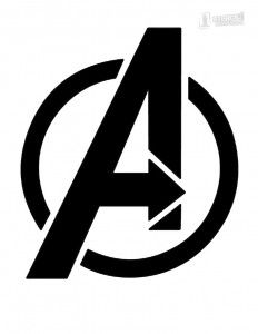Avengers Logo Stencil.