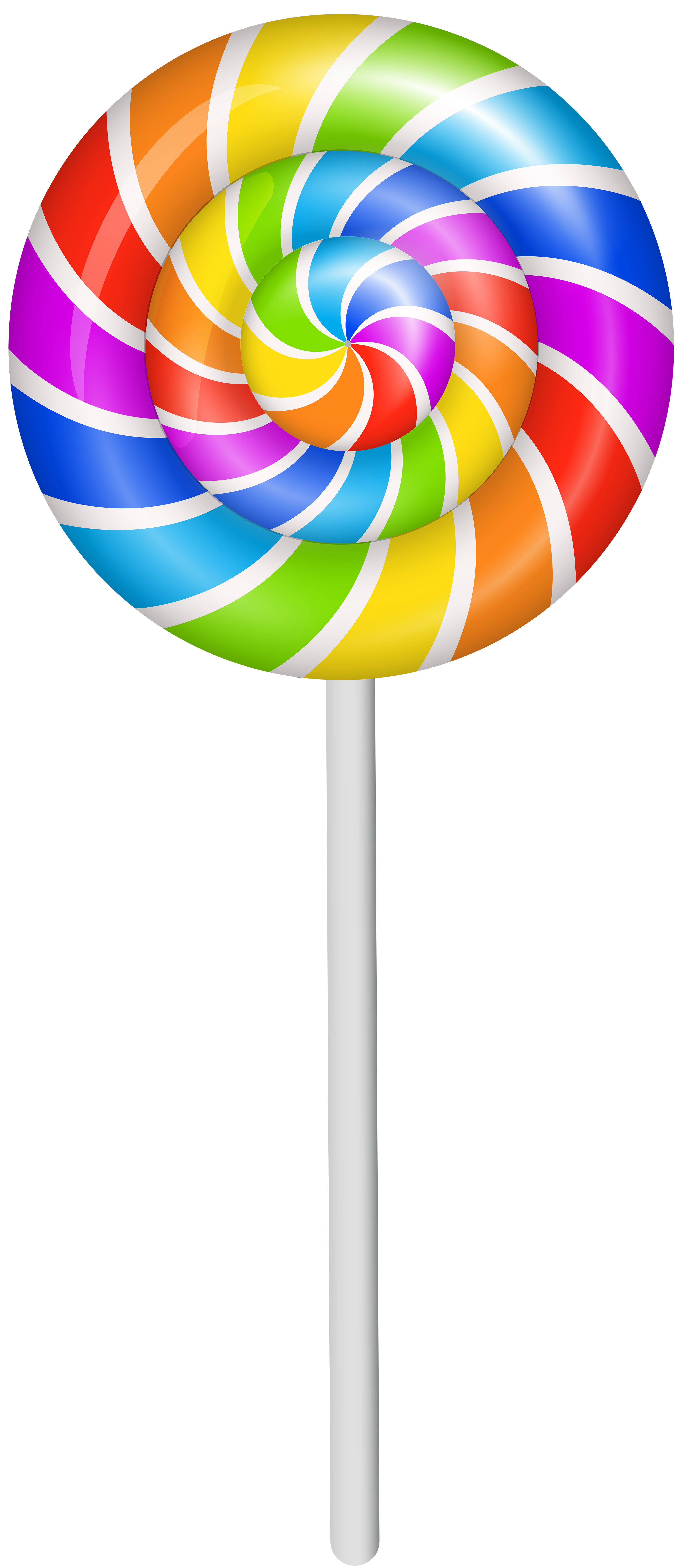 Colorful Lollipop PNG Clip Art Image.