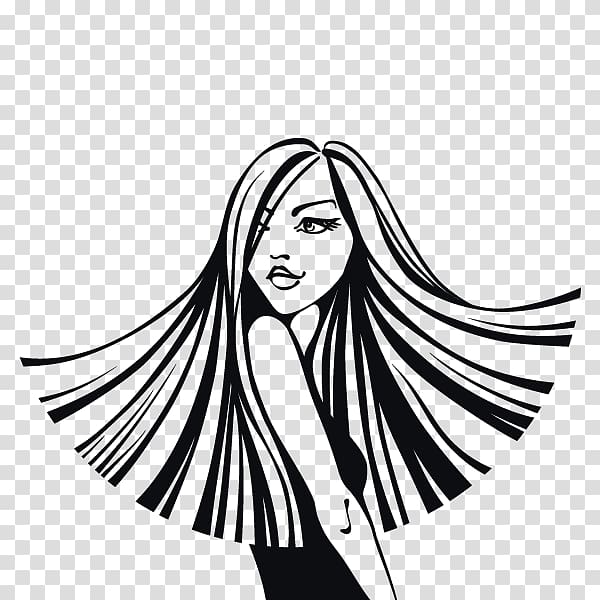 Hairstyle Long hair , straight transparent background PNG.