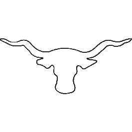 Texas Longhorn Silhouette Clipart.
