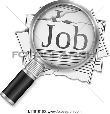 Clipart of Job search concept k10611082.