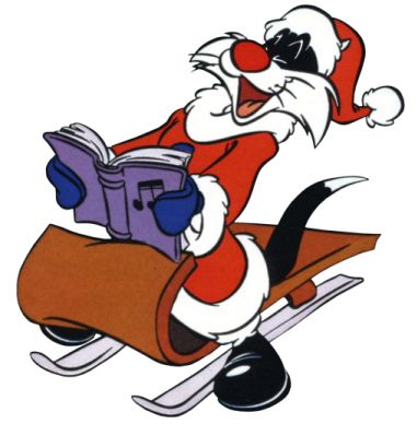 Christmas Sylvester on Sled.