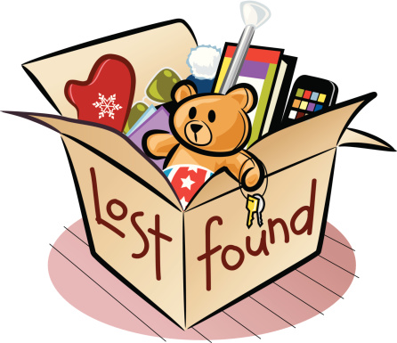 Lost and found clip art images.