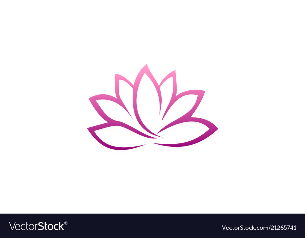 Abstract lotus flower logo.