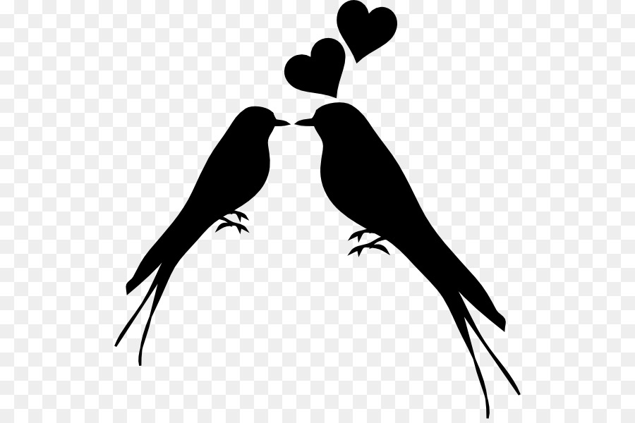 Love Birds Silhouette Png.