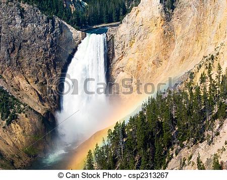 Picture of Morning Rainbow, Lower Falls of the Yellowstone.