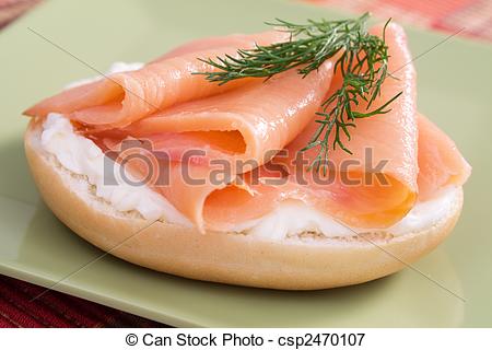 Picture of Lox and Cream Cheese Bagel.