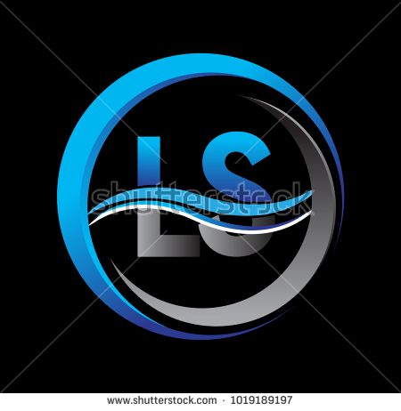 initial letter logo LS company name blue and grey color on.
