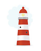 Leuchtturm Im Meer Clipart.