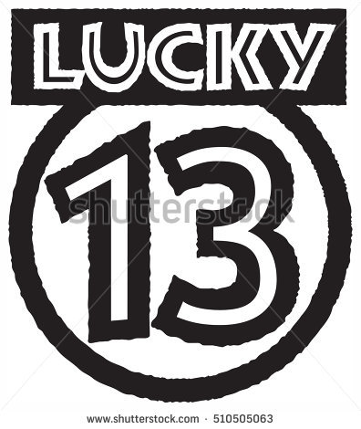 Lucky 13 Stock Images, Royalty.