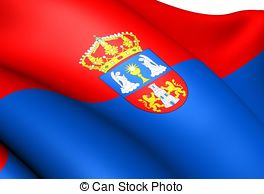 Stock Illustrations of Flag of Lugo. Close up. csp7233685.