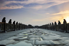 Ancient Lugou Bridge/Marco Polo Bridge, Beijing Stock Image.