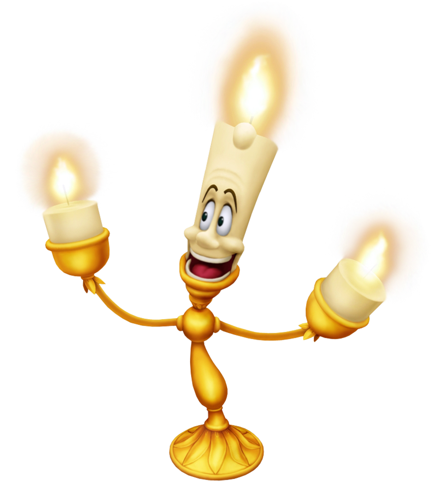 Lumiere Beauty and the Beast Cartoon Transparent Image.