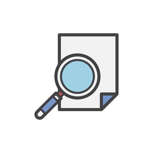 Illustration of magnifying glass icon.