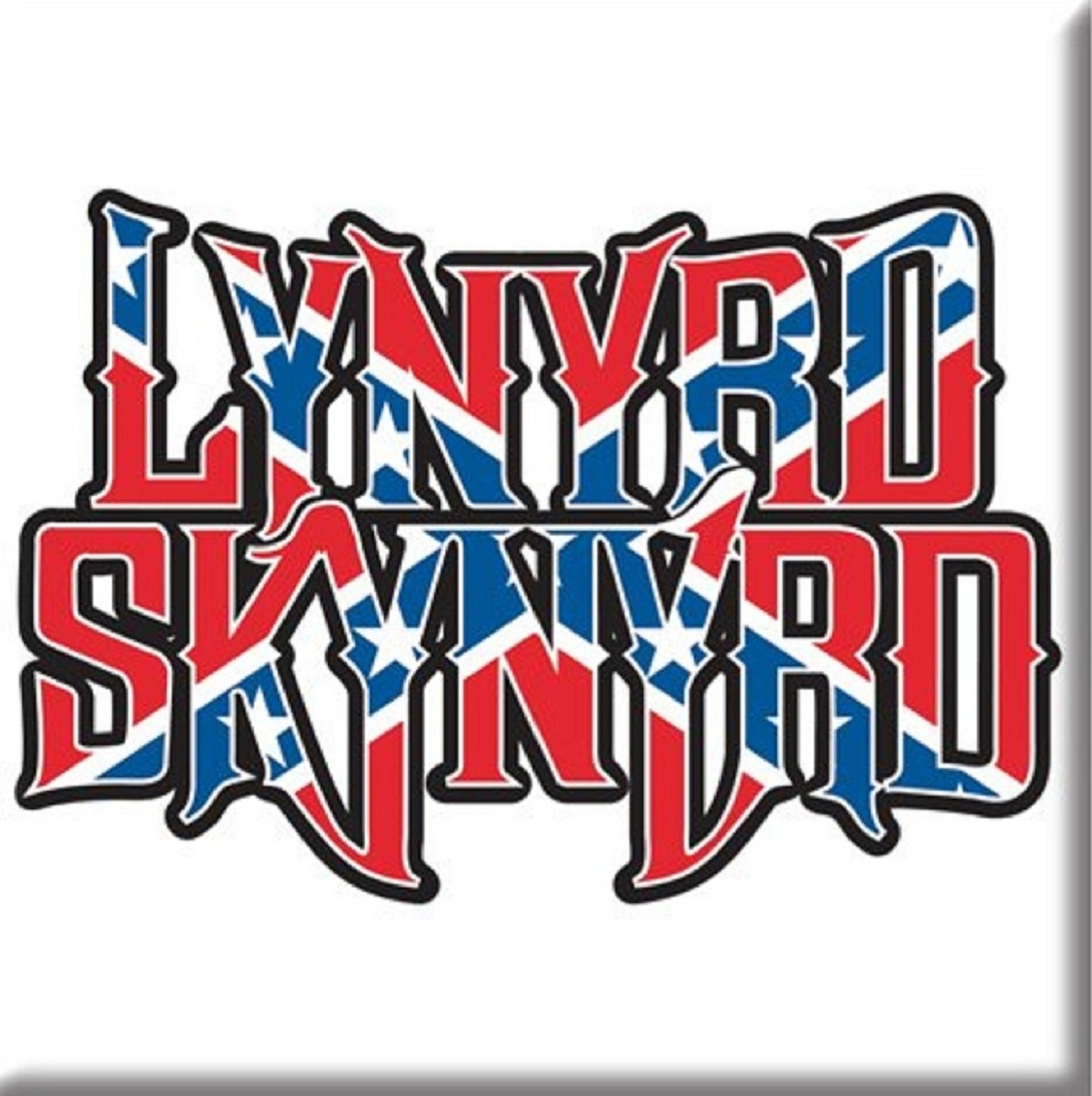 Lynyrd Skynyrd Logo 76mm x 76mm Fridge Magnet.