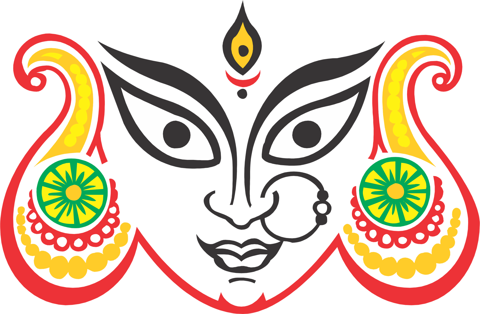 Durga Maa Logo Png Clipart.