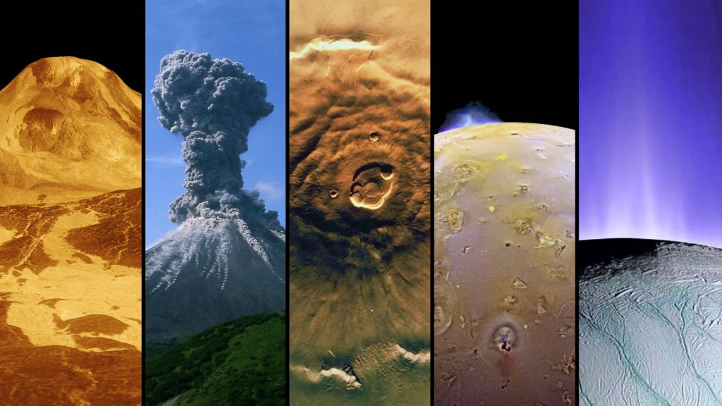 GeoPicture of the Week: Volcanoes on Five Worlds.
