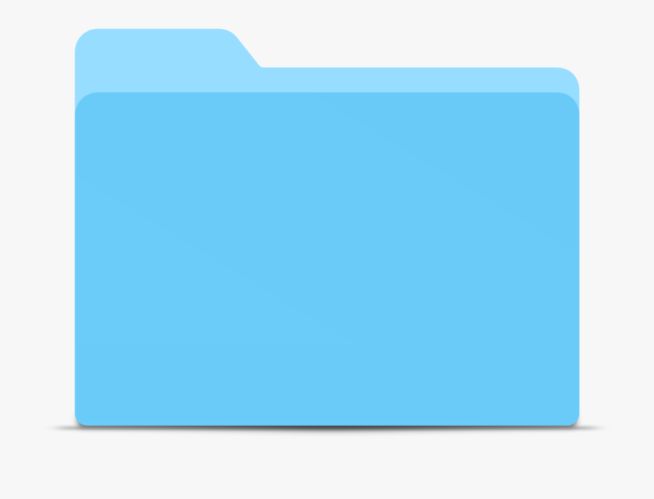Blue Folder Vector Clipart Image.