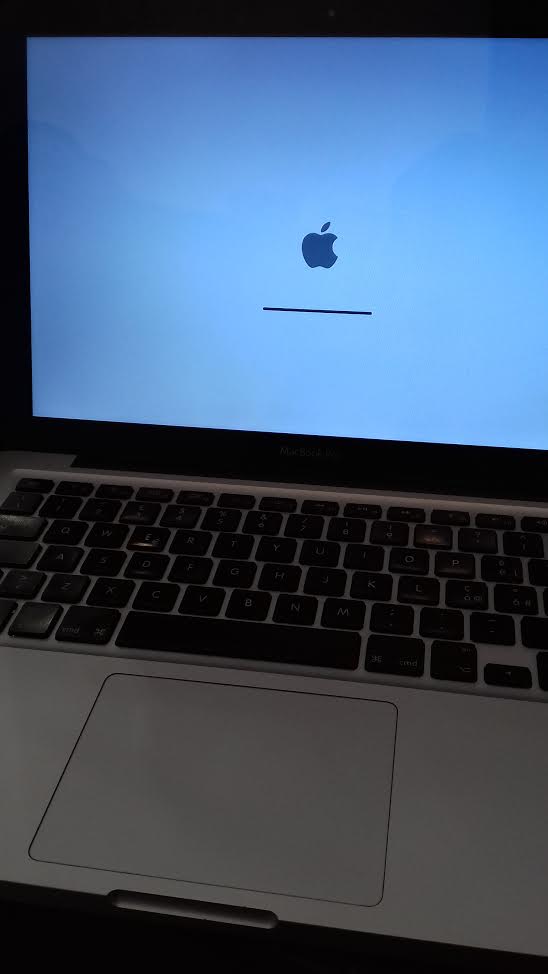 MBP boot stuck at 100% loading screen.