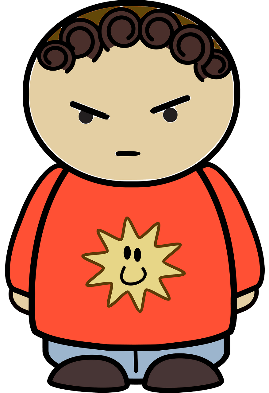 Mad boy clipart. Free download..