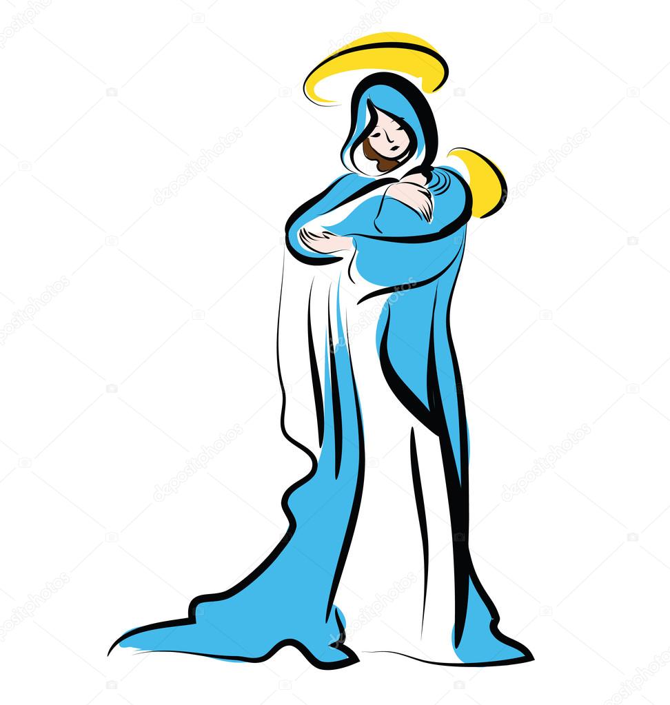 Clipart: blessed virgin mary.