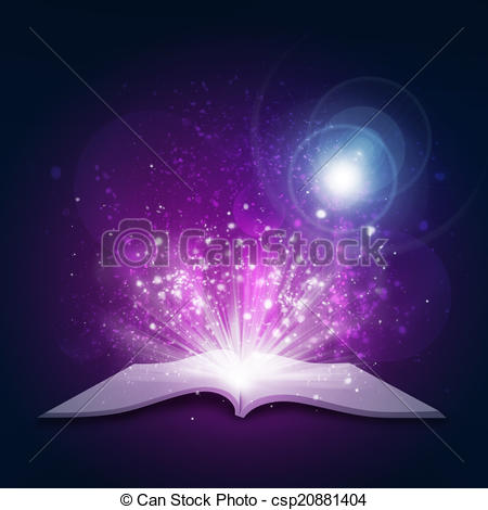 Open Book Magic Clipart.