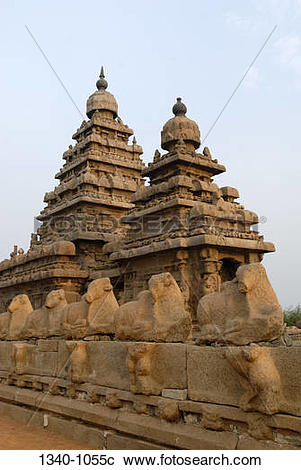 Stock Photography of Low angle view of a temple, Shore Temple.