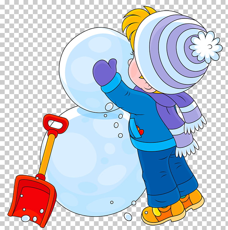 Snowman Child , Make a snowman PNG clipart.