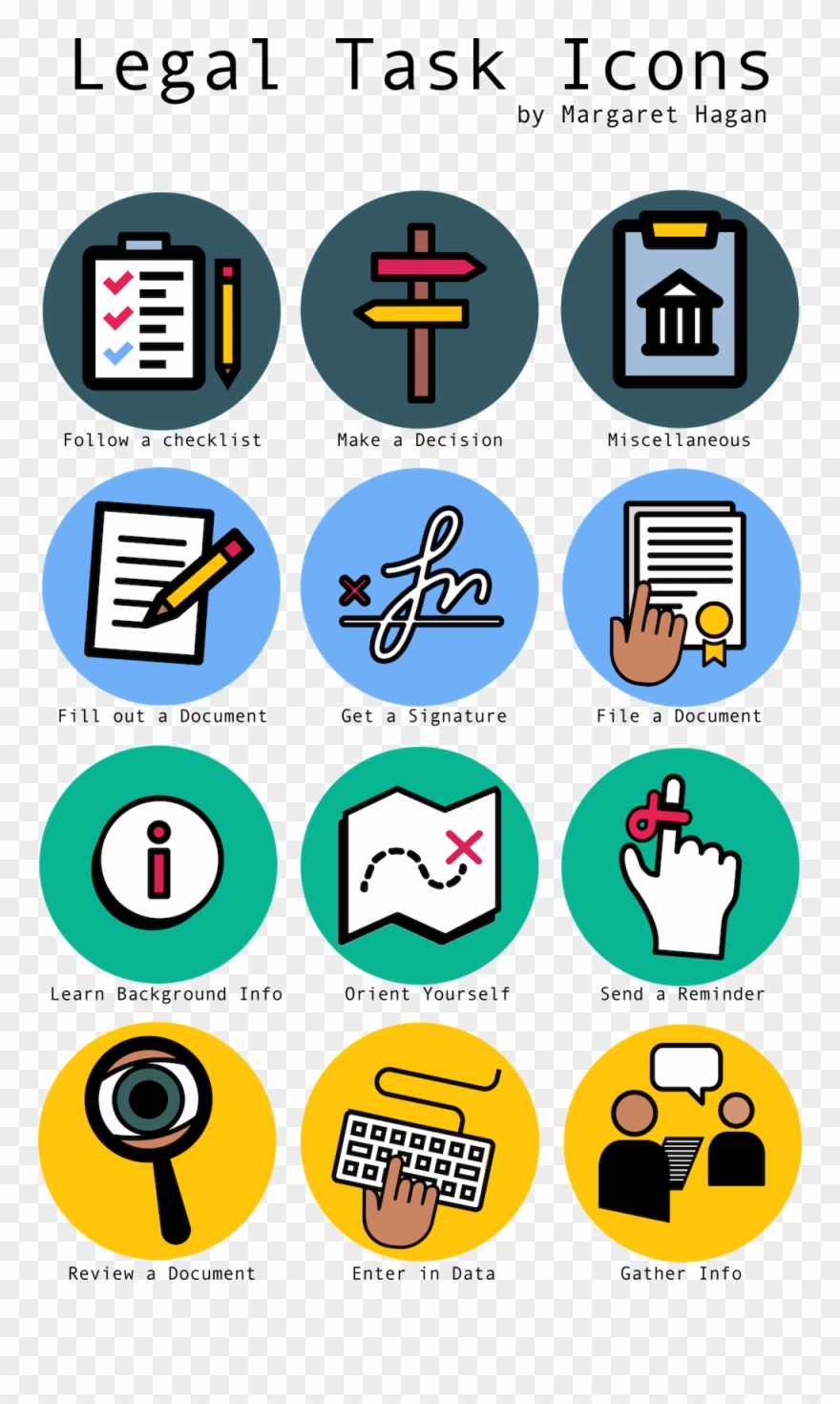 Legal Icons For Tasks.