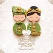 Traditional Cultural Malay Wedding Couple Stock Illustration in.